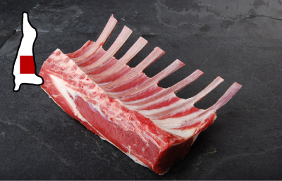 COSTILLA FRANCESA DE CORDERO RANGO 397 a 454 GR.