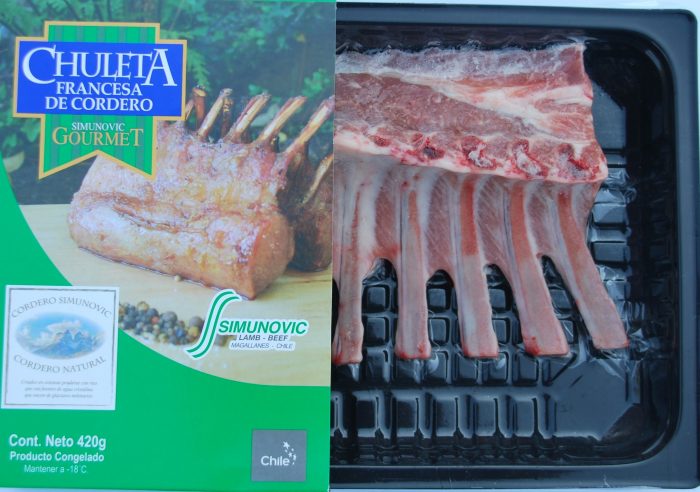 CHULETA FRANCESA DE CORDERO 420 gr.